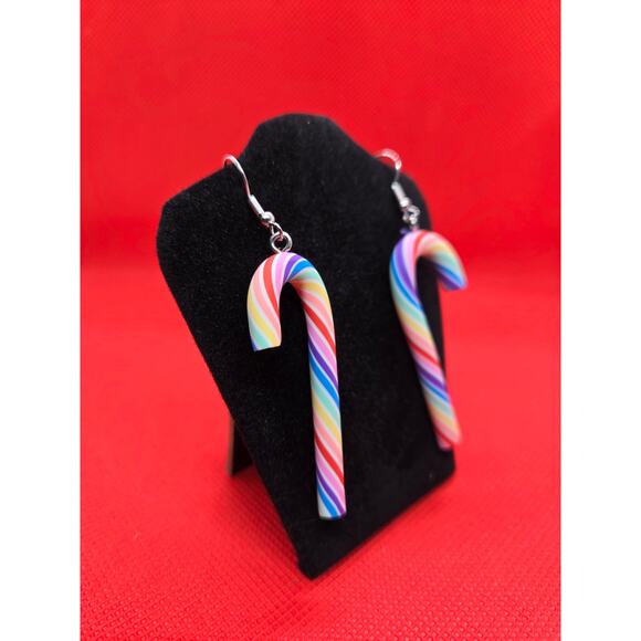 **5 for $25**/ Candy Cane Dangle Earrings for Pierced Ears, NWOT - Picture 3 of 6
